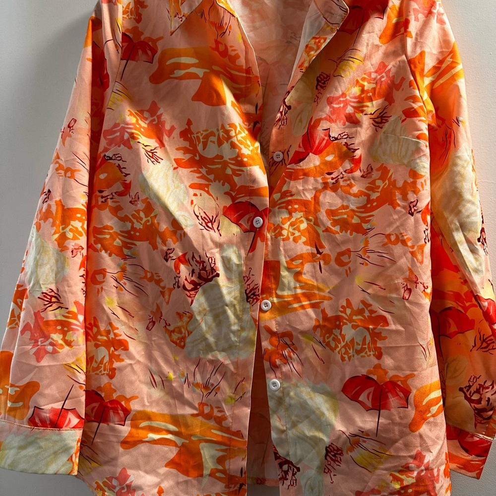 Floral Orange Women's Jacket